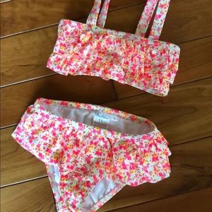 Mini Boden girls 2 piece swimsuit 5-6Y